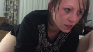 this sexy eyed hooker likes licking ass till she gets her reward all over her face!