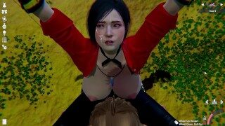 Honey Select 2:Intense sex with Ada Wong in the park at night